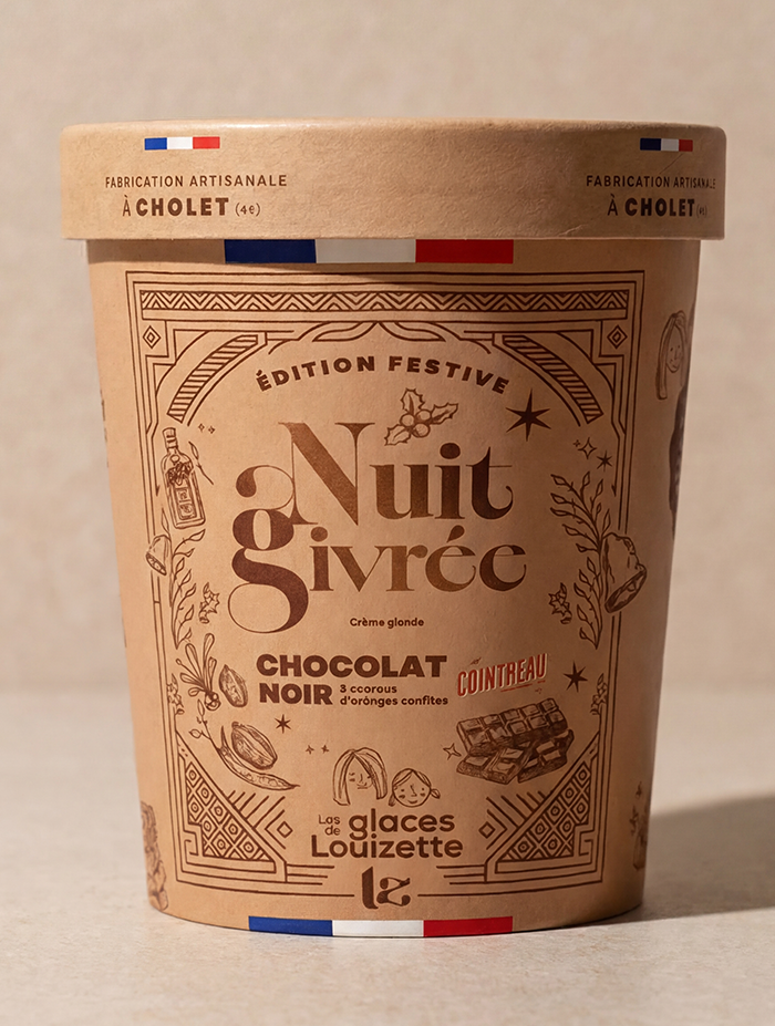 Edition festive : Nuit givrée, chocolat noir & écorces d'oranges confites. Cointreau