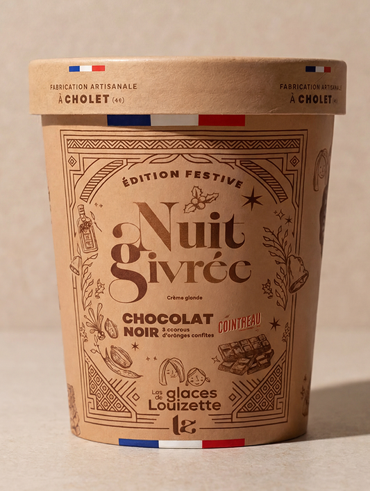 Edition festive : Nuit givrée, chocolat noir & écorces d'oranges confites. Cointreau